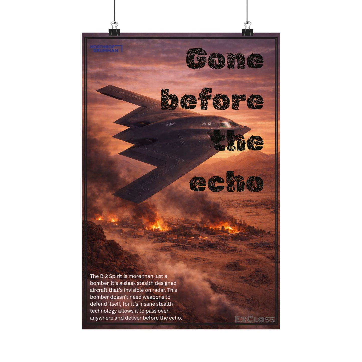 B-2 Stealth Bomber Hype Poster