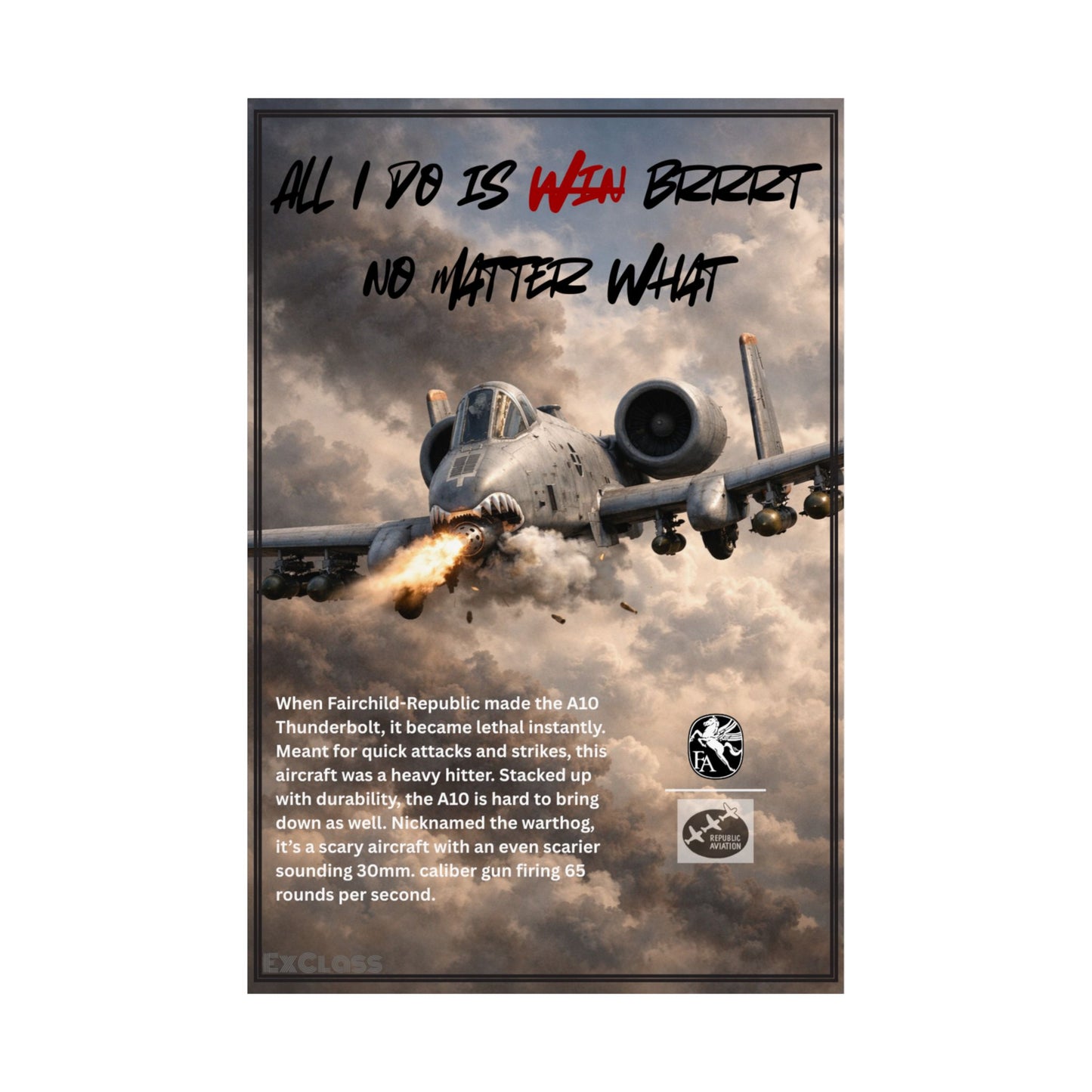 A-10 Warthog Hype Poster