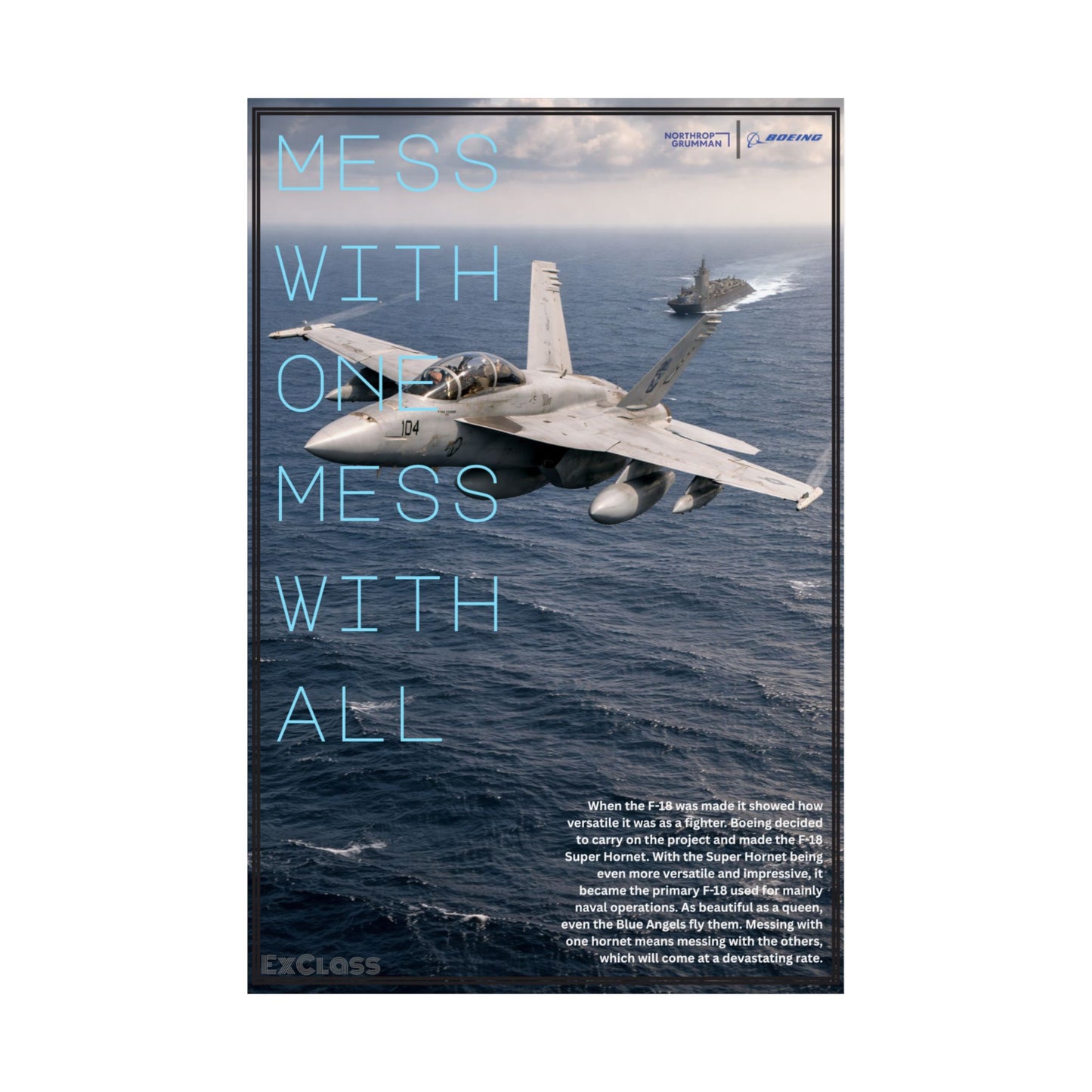 F-18 Super Hornet Hype Poster