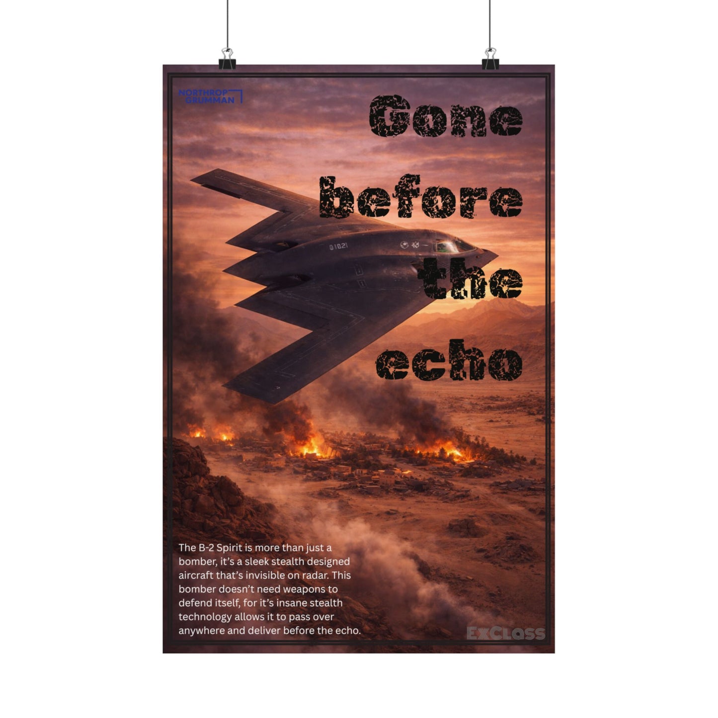 B-2 Stealth Bomber Hype Poster