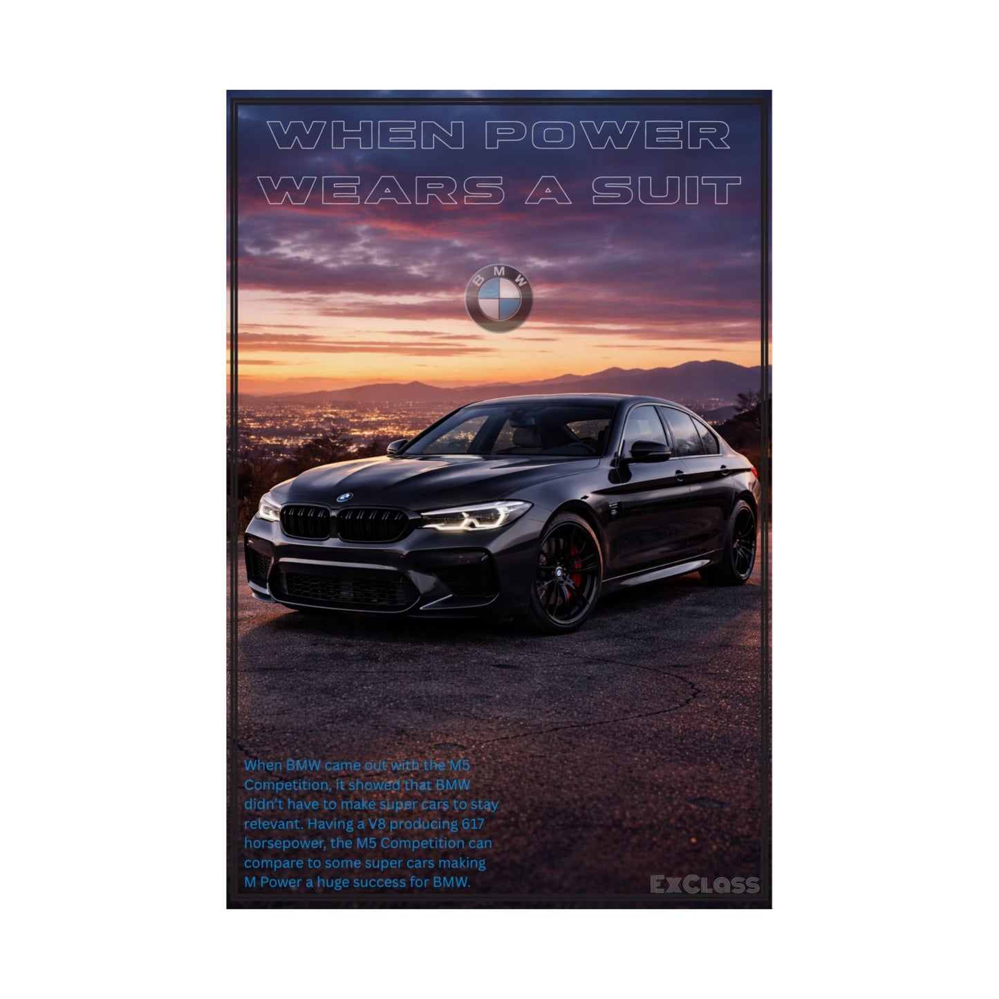 BMW M5 Hype Poster